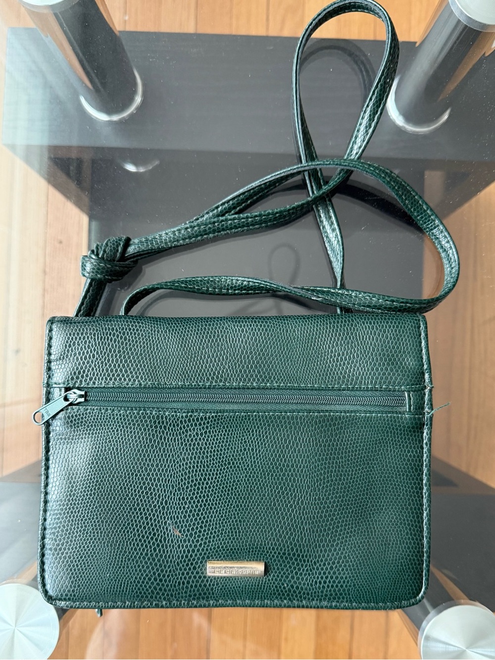 Liz Claiborne Green Textured Crossbody Bag